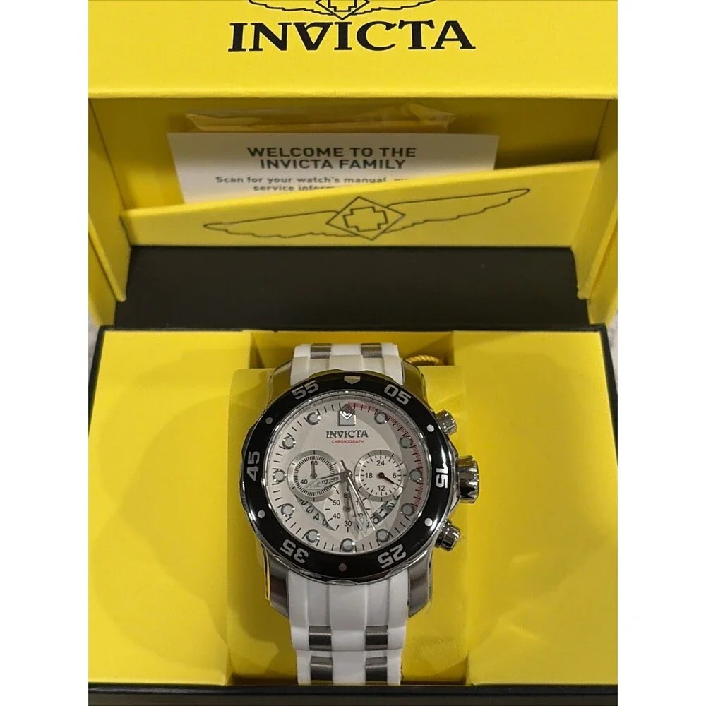 Invicta Pro Diver Scuba 48mm Men’s Watch, Steel, White 20290